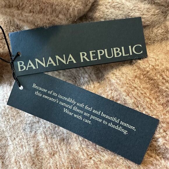 NWT Banana Republic Alpaca Spacedye Cable-knit Sweater Large - Picture 11 of 12